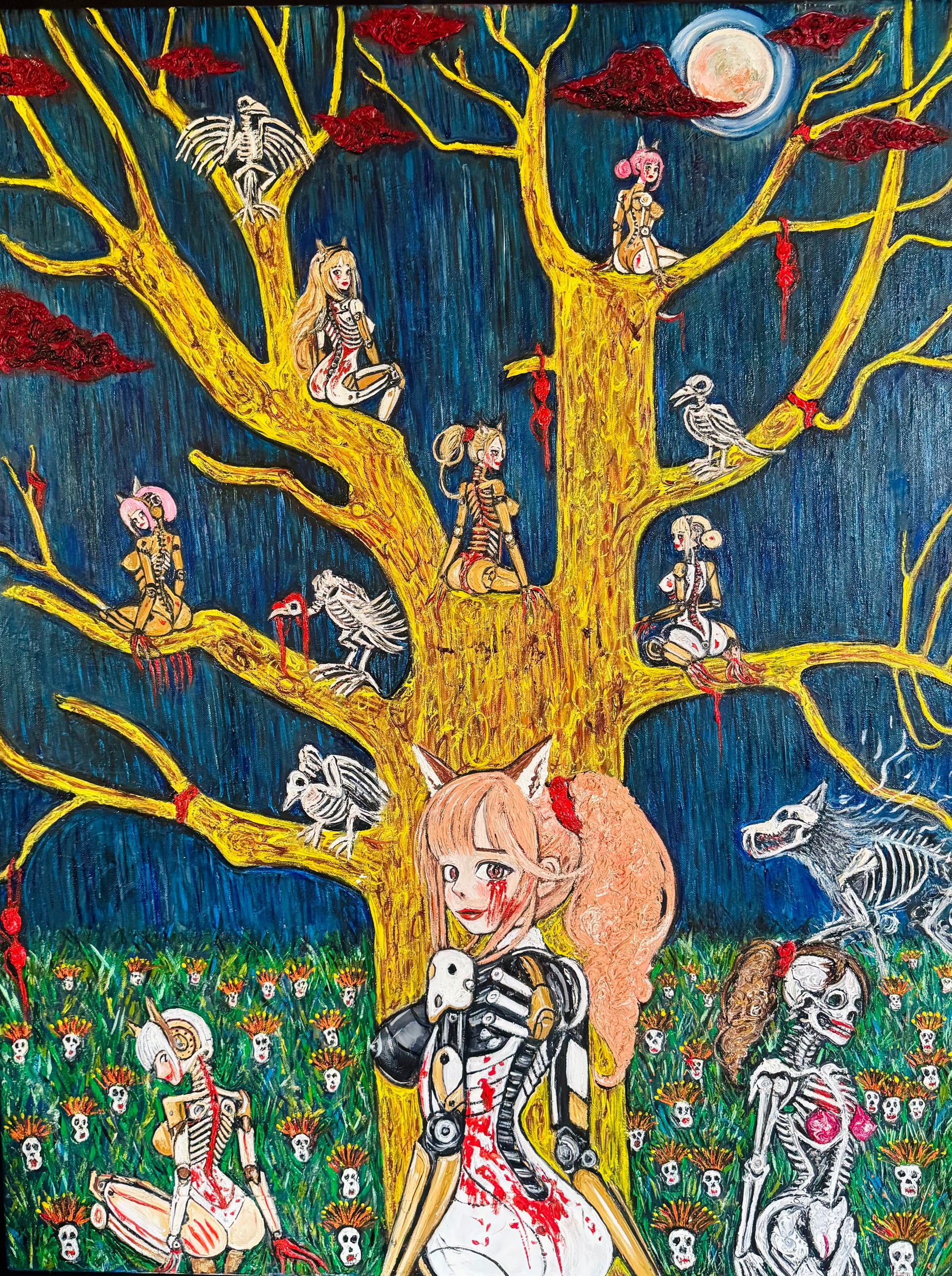 Wolf Pack - Original Oil Painting 90cm x 60cm
