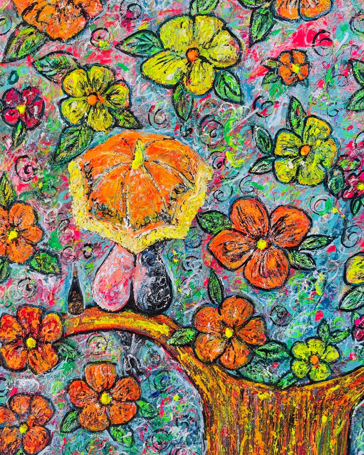 Black Cat - Original Oil Painting 90cm x 120cm