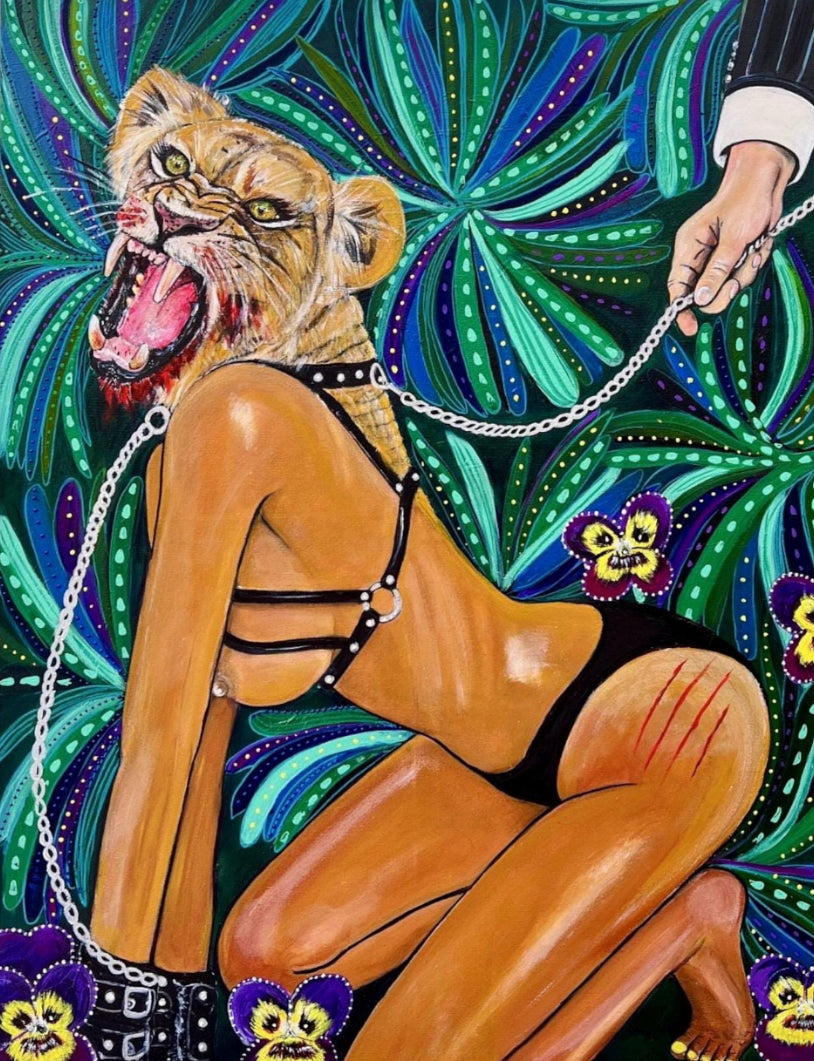 Lioness - Large Original Oil Painting 80cm x 100cm | Contemporary Wildlife Art by Limaxart
