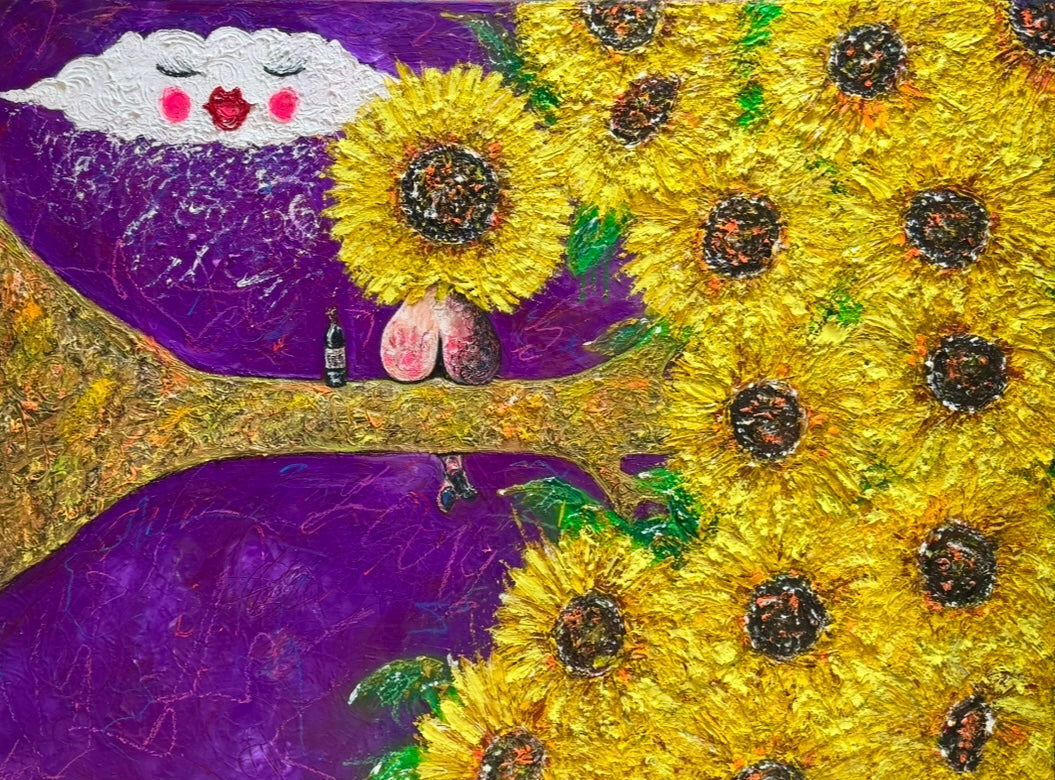 Sunflowers - Textured Oil Painting | Original Art