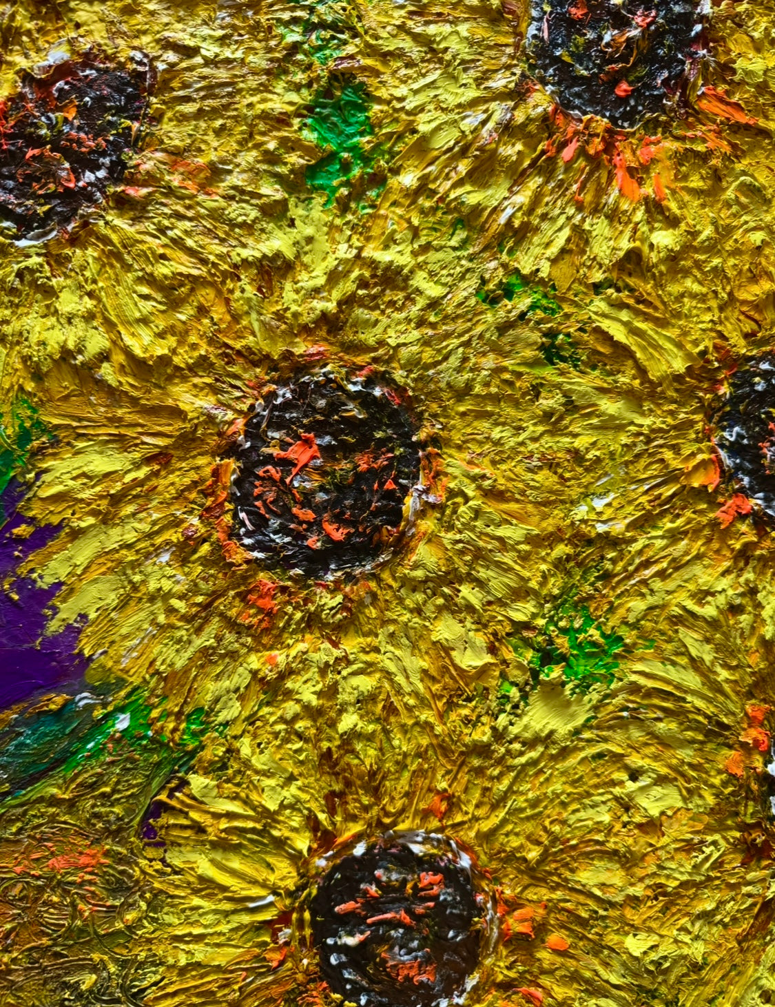 Sunflowers - Textured Oil Painting | Original Art
