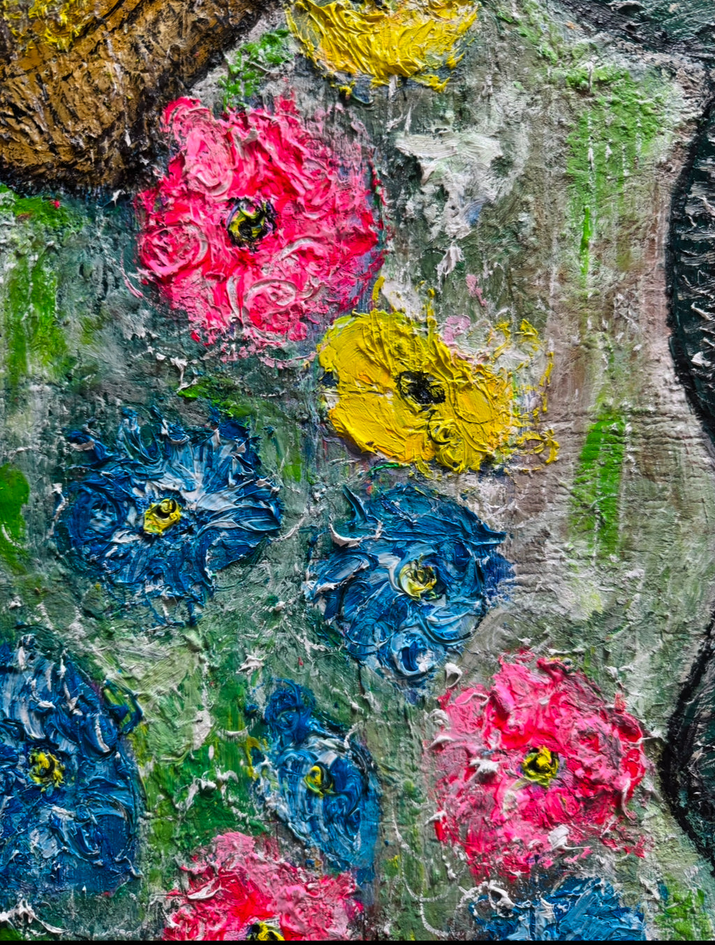 THE DINOSAUR WITHIN - Large Abstract Textured Painting 120cm x 90cm