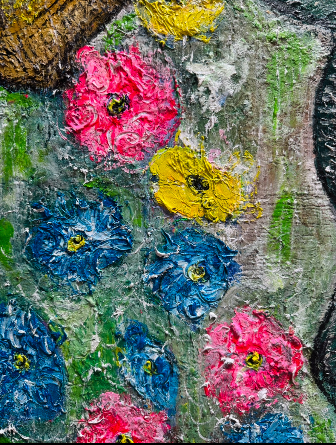 THE DINOSAUR WITHIN - Large Abstract Textured Painting 120cm x 90cm
