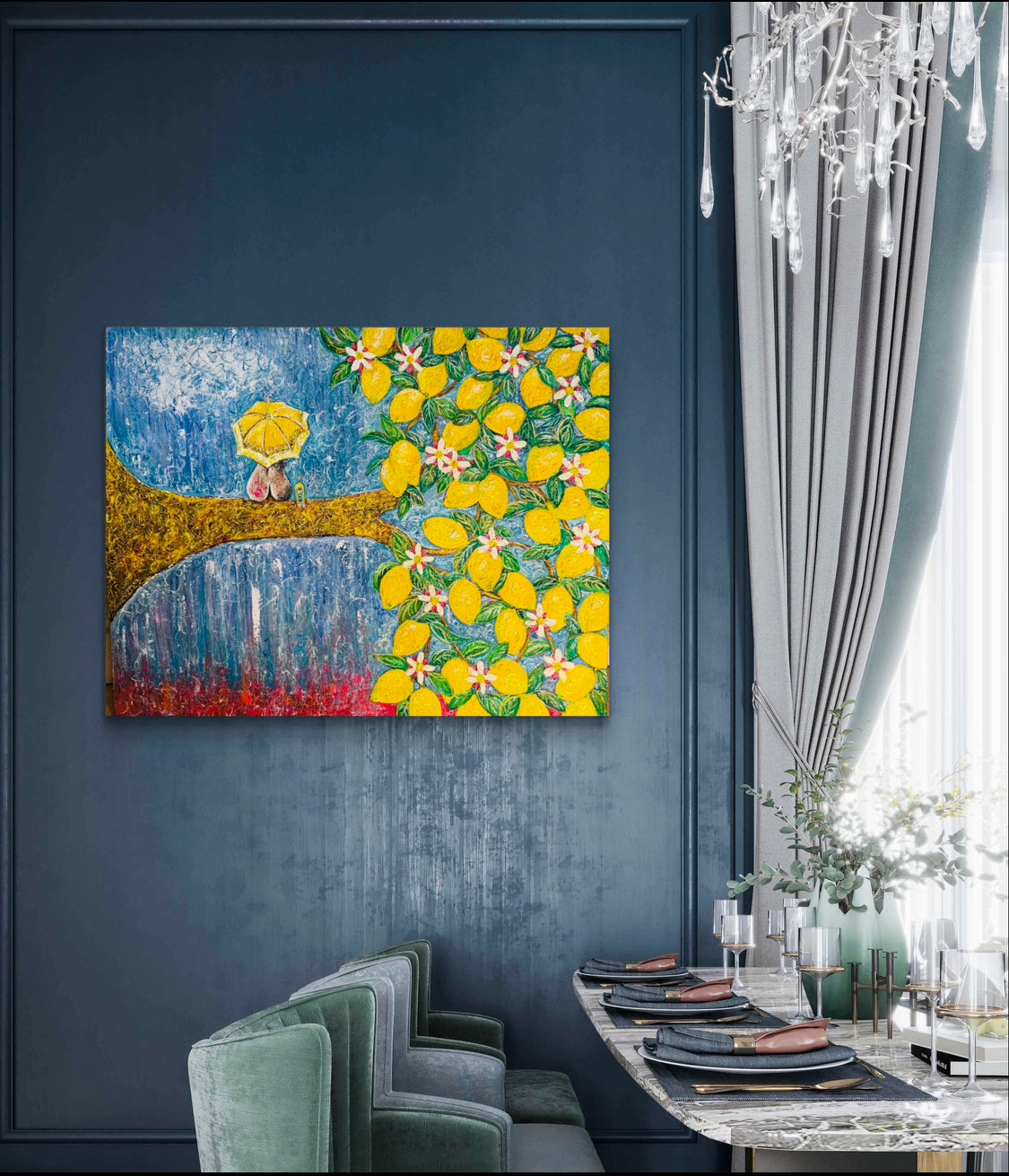 LIMONCELLO - Original Abstract Art Painting 80cm x 100cm