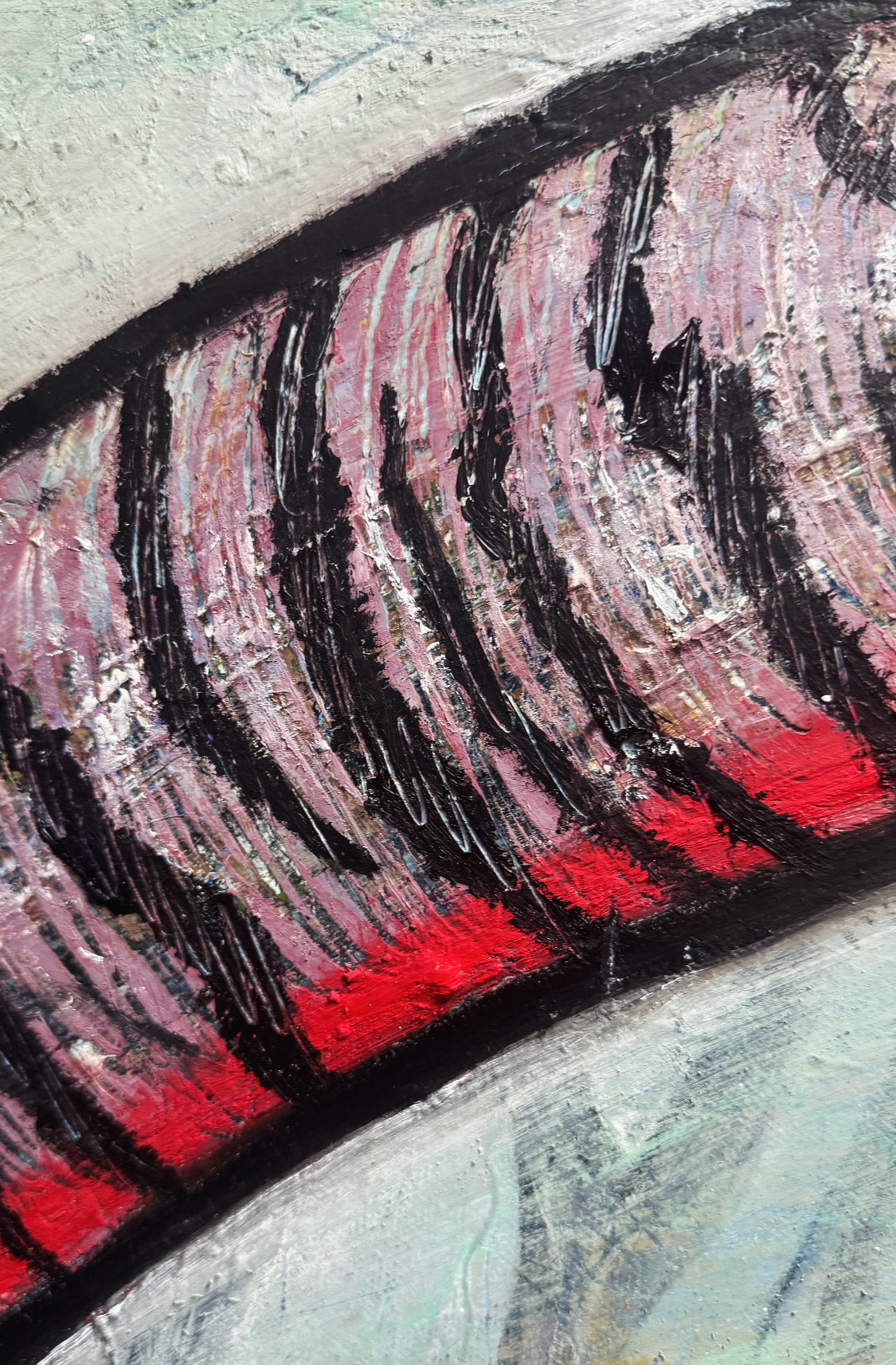 Infinity - Red String of Fate Abstract Oil Painting 90cm x 90cm | Luxury Contemporary Art by Limaxart