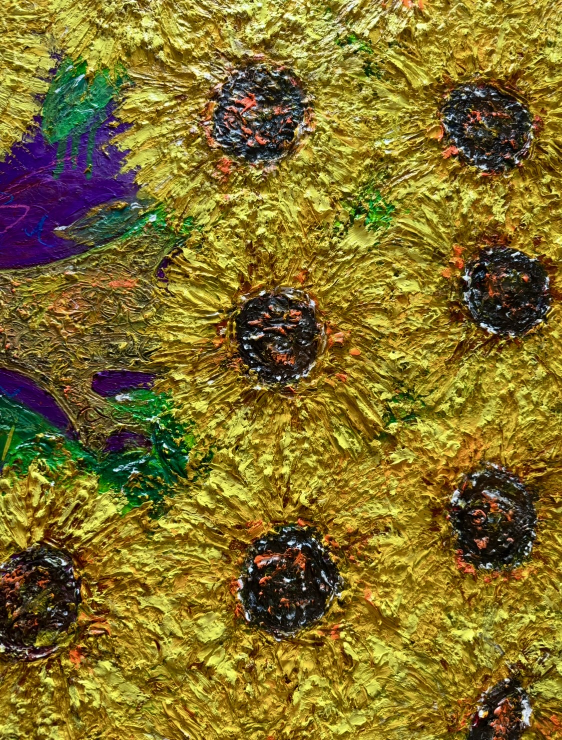 Sunflowers - Textured Oil Painting | Original Art
