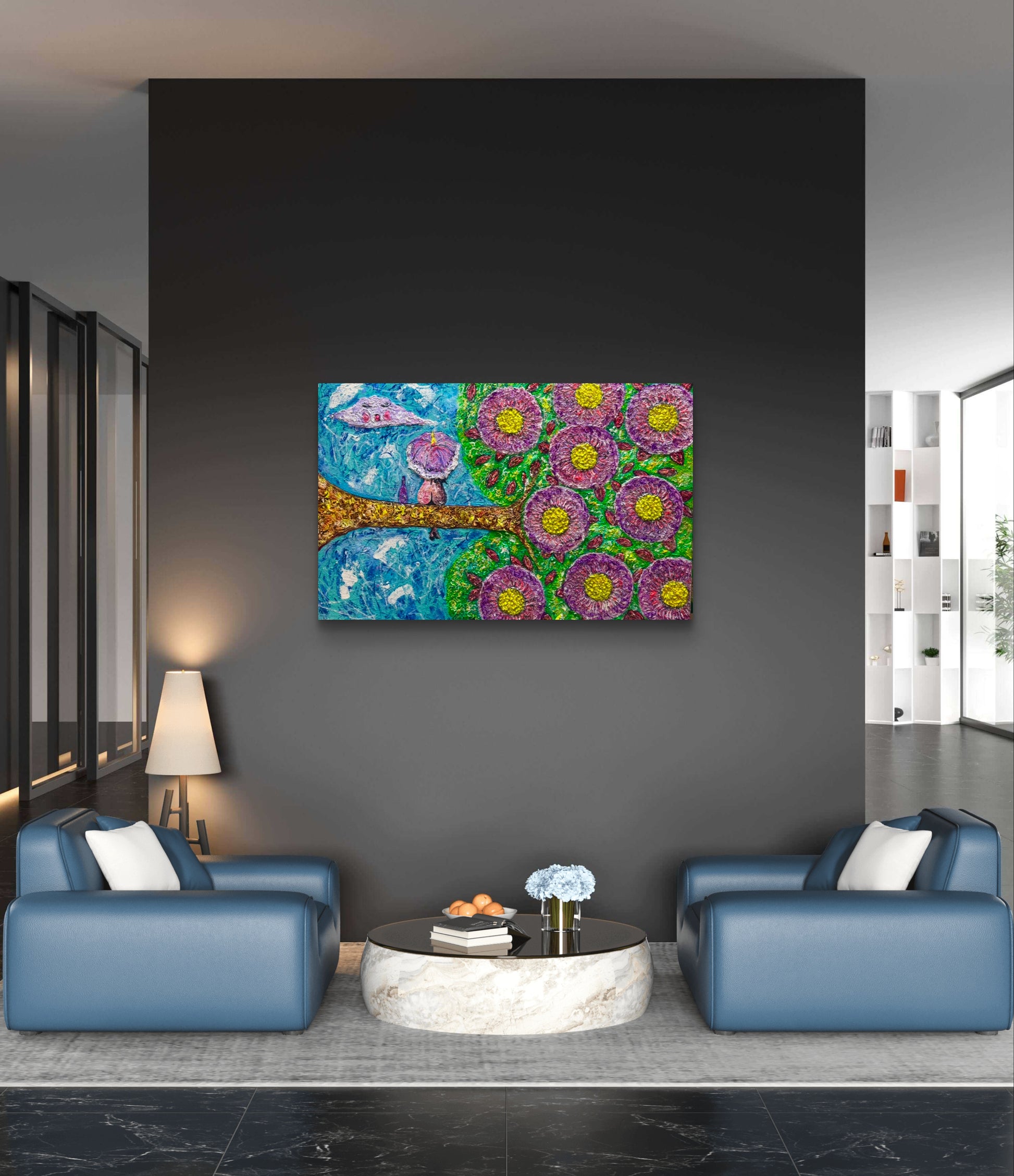 Wheel of Fortune - Original Abstract Painting 60cm x 90cm