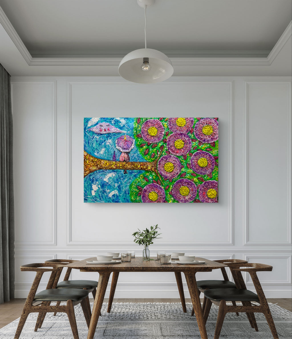 Wheel of Fortune - Original Abstract Painting 60cm x 90cm