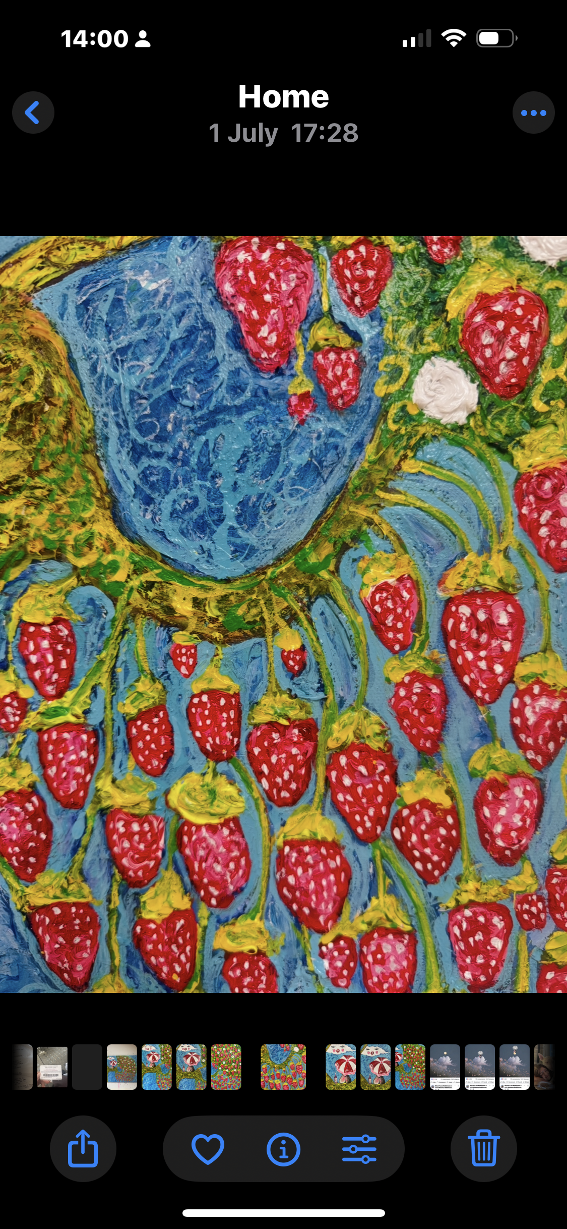 Strawberry Tree - Original Contemporary Painting by Limaxart