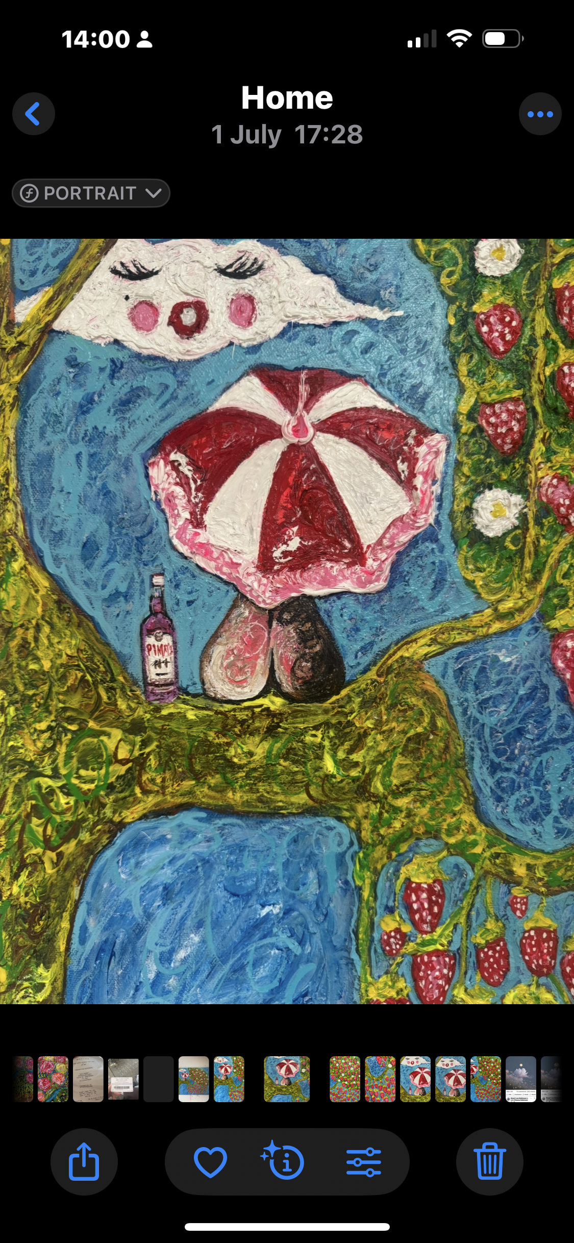 Strawberry Tree - Original Contemporary Painting by Limaxart