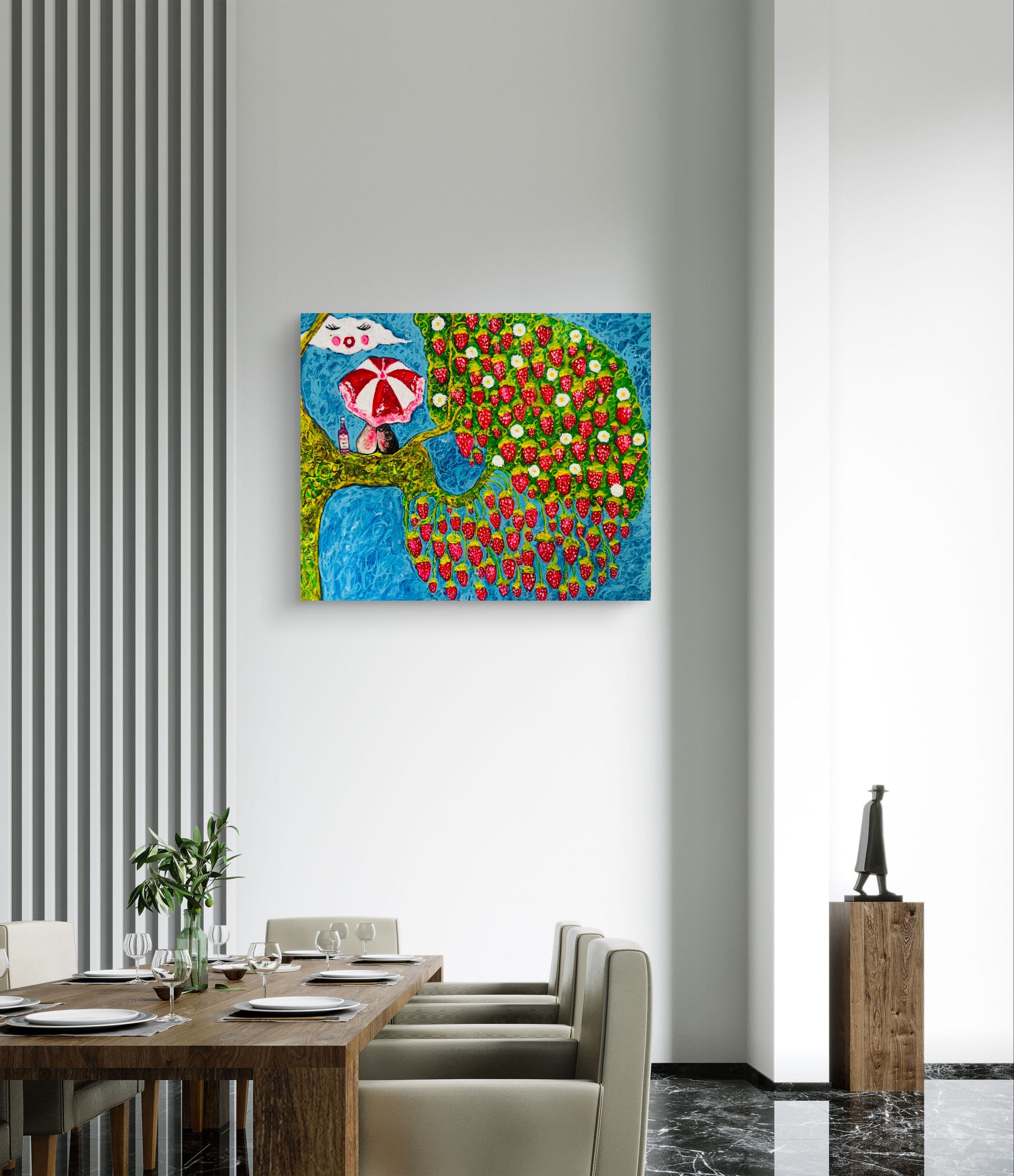Strawberry Tree - Original Contemporary Painting by Limaxart