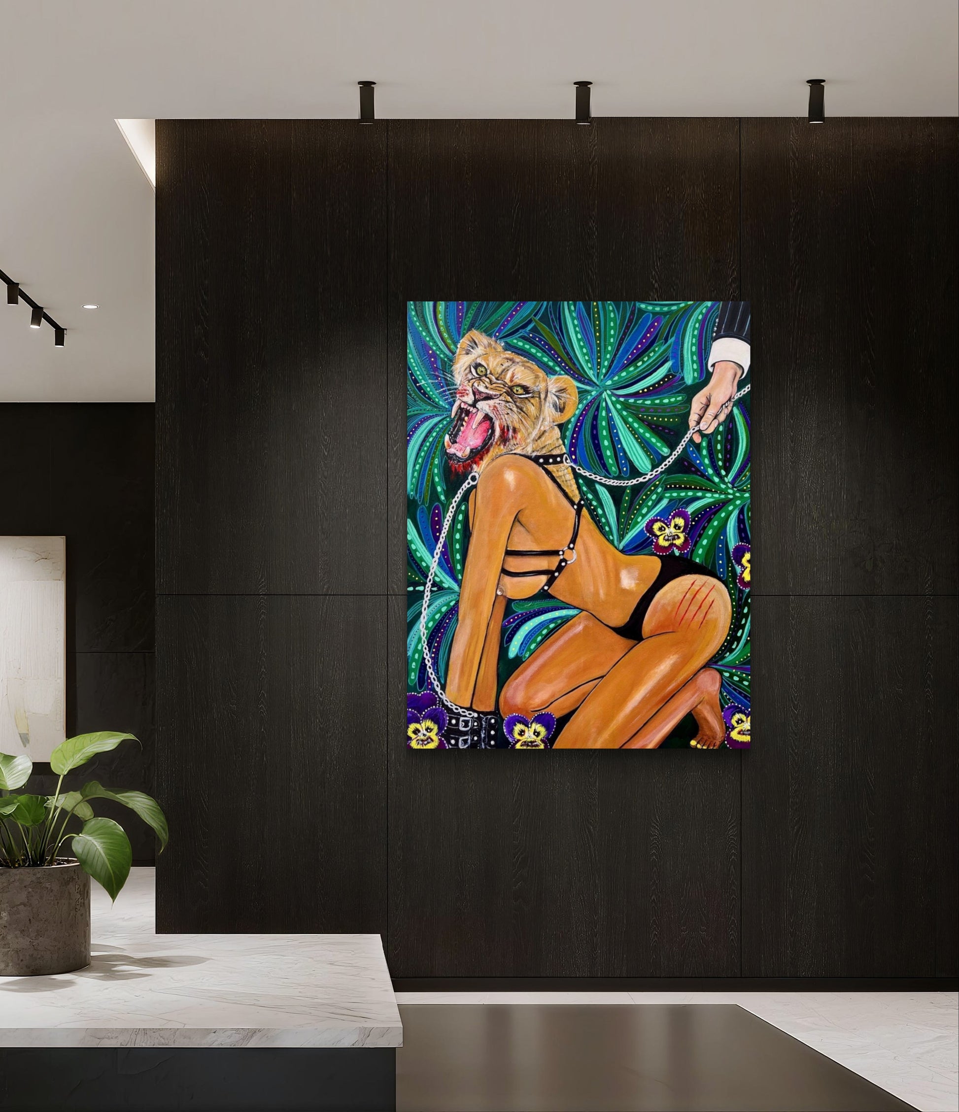 Lioness - Large Original Oil Painting 80cm x 100cm | Contemporary Wildlife Art by Limaxart