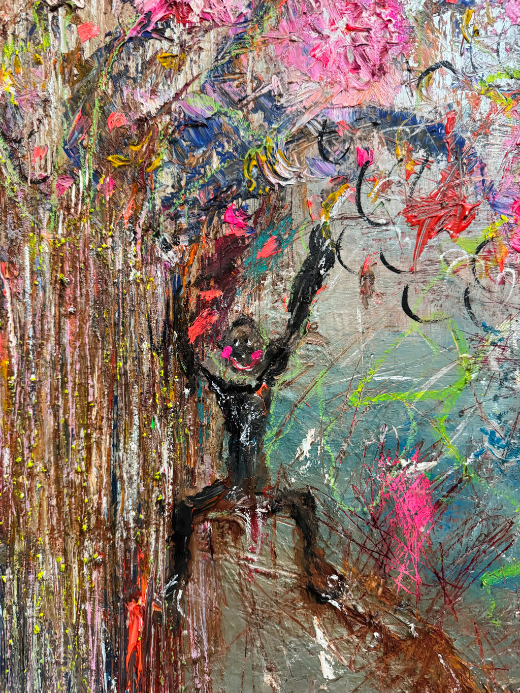 Abstract Fooled The Fool - Original Abstract Oil Painting 80cm x 100cm – Limaxart