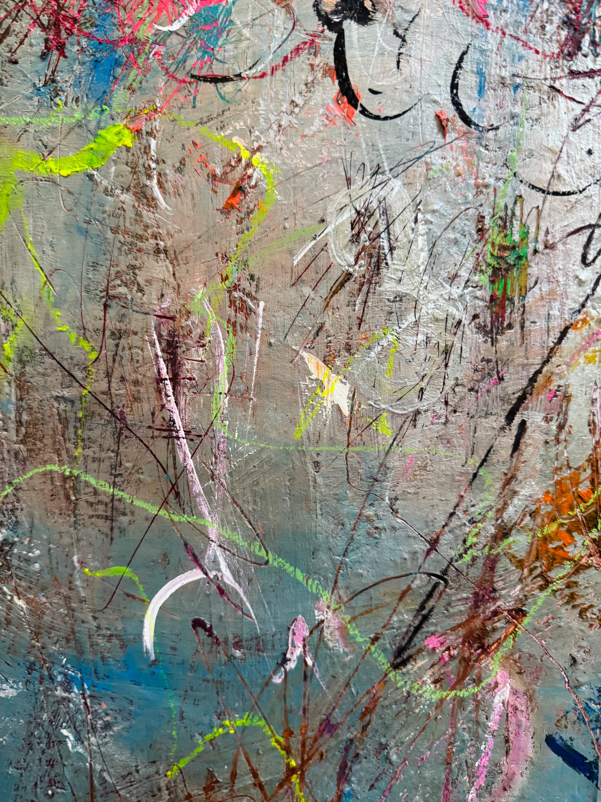 Abstract Fooled The Fool - Original Abstract Oil Painting 80cm x 100cm – Limaxart