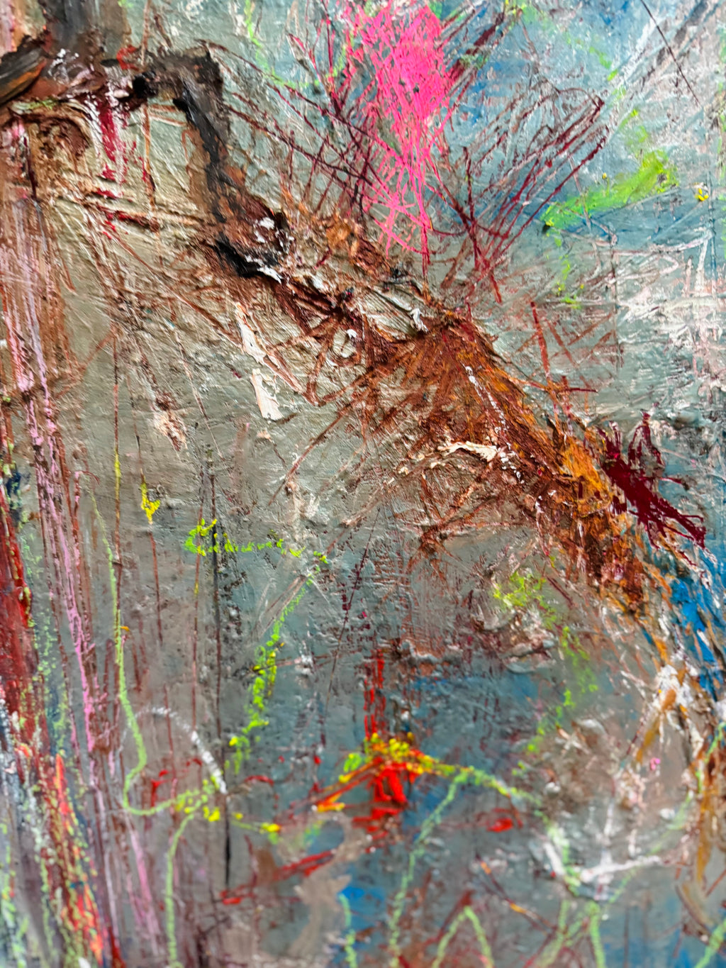 Abstract Fooled The Fool - Original Abstract Oil Painting 80cm x 100cm – Limaxart