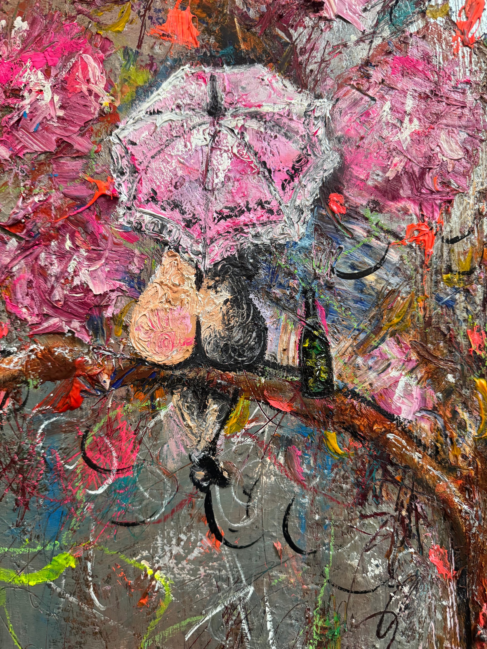 Abstract Fooled The Fool - Original Abstract Oil Painting 80cm x 100cm – Limaxart