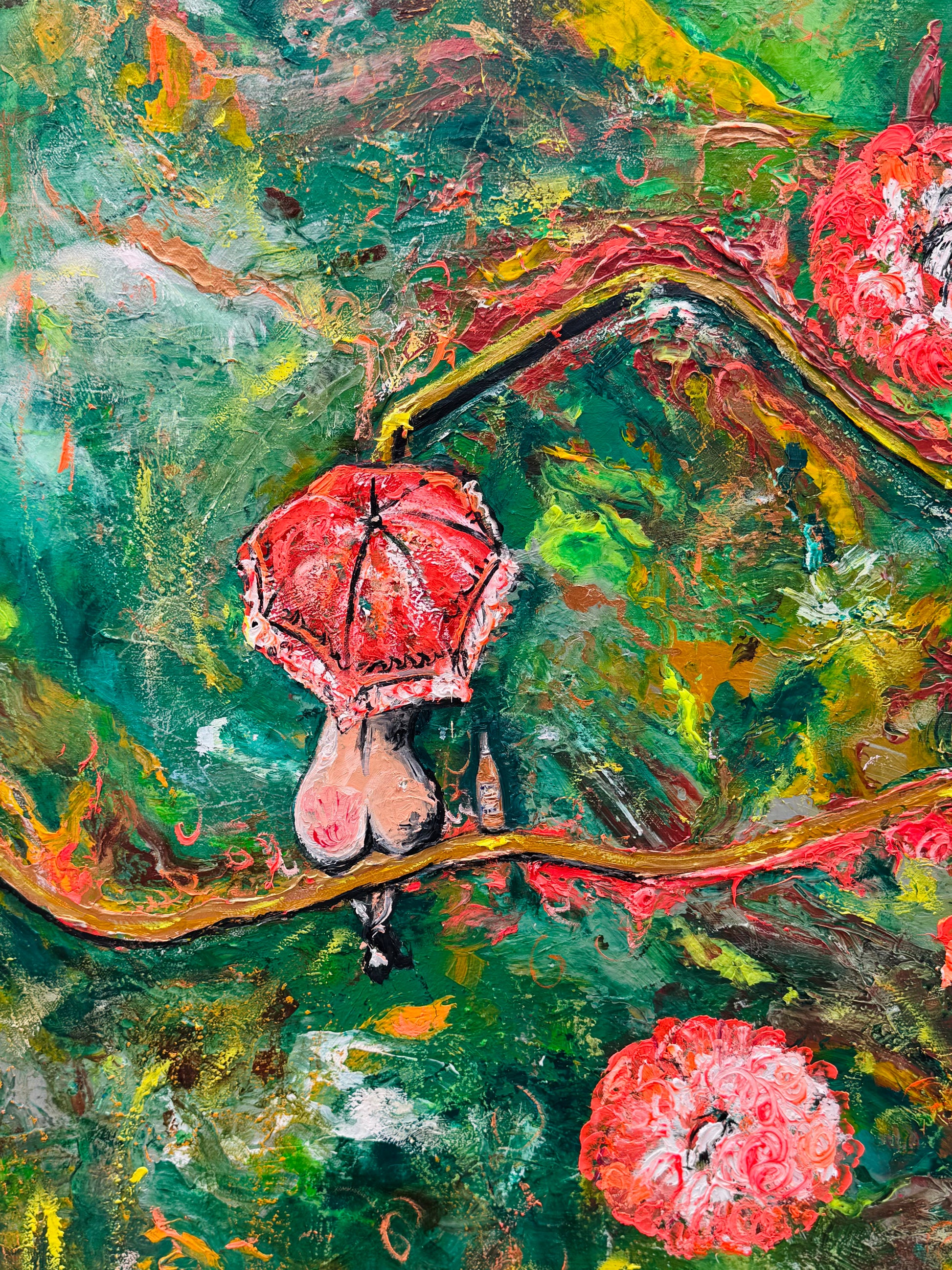 Orange Blossom - Original Abstract Painting 90cm x 90cm