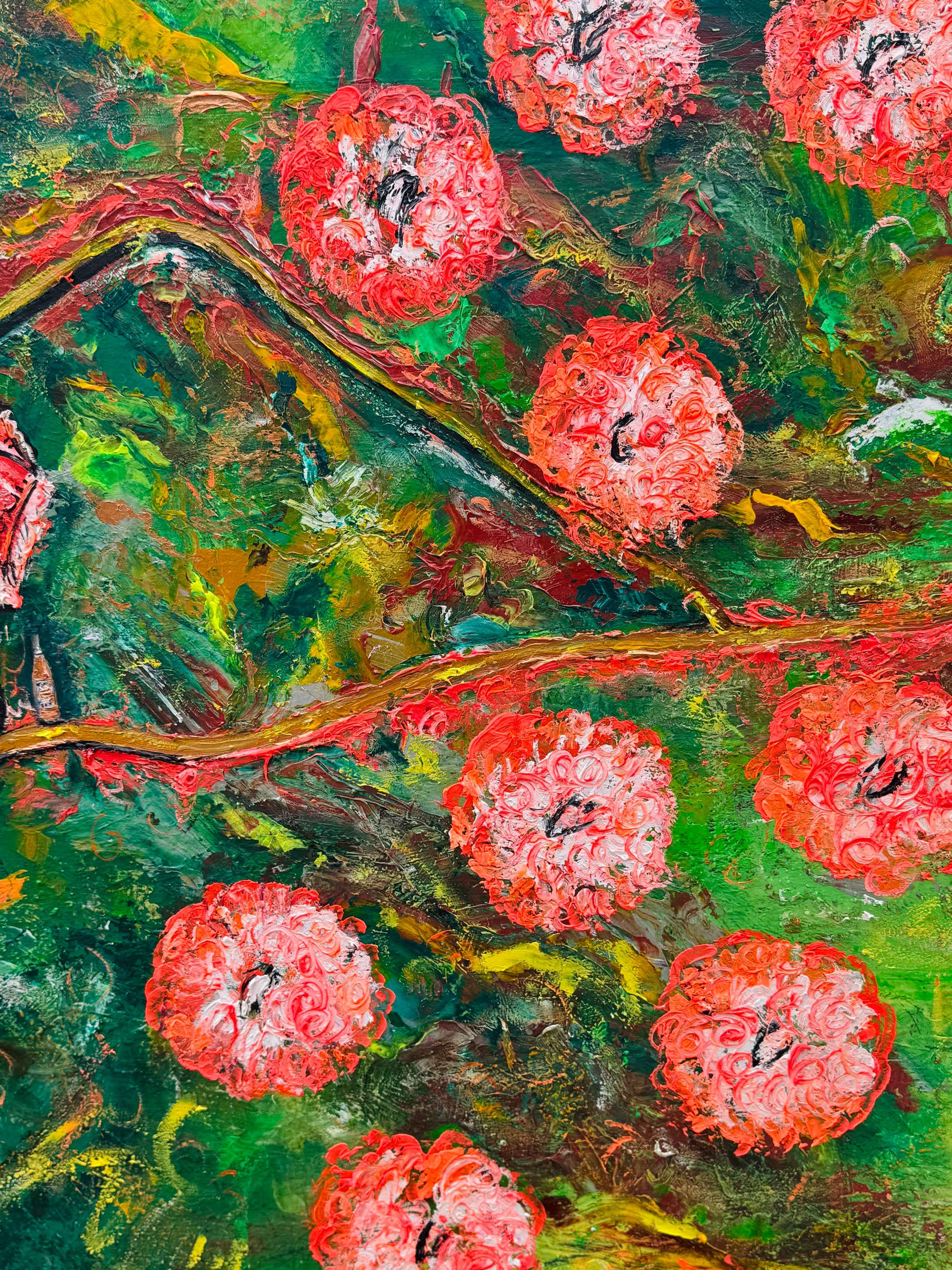 Orange Blossom - Original Abstract Painting 90cm x 90cm