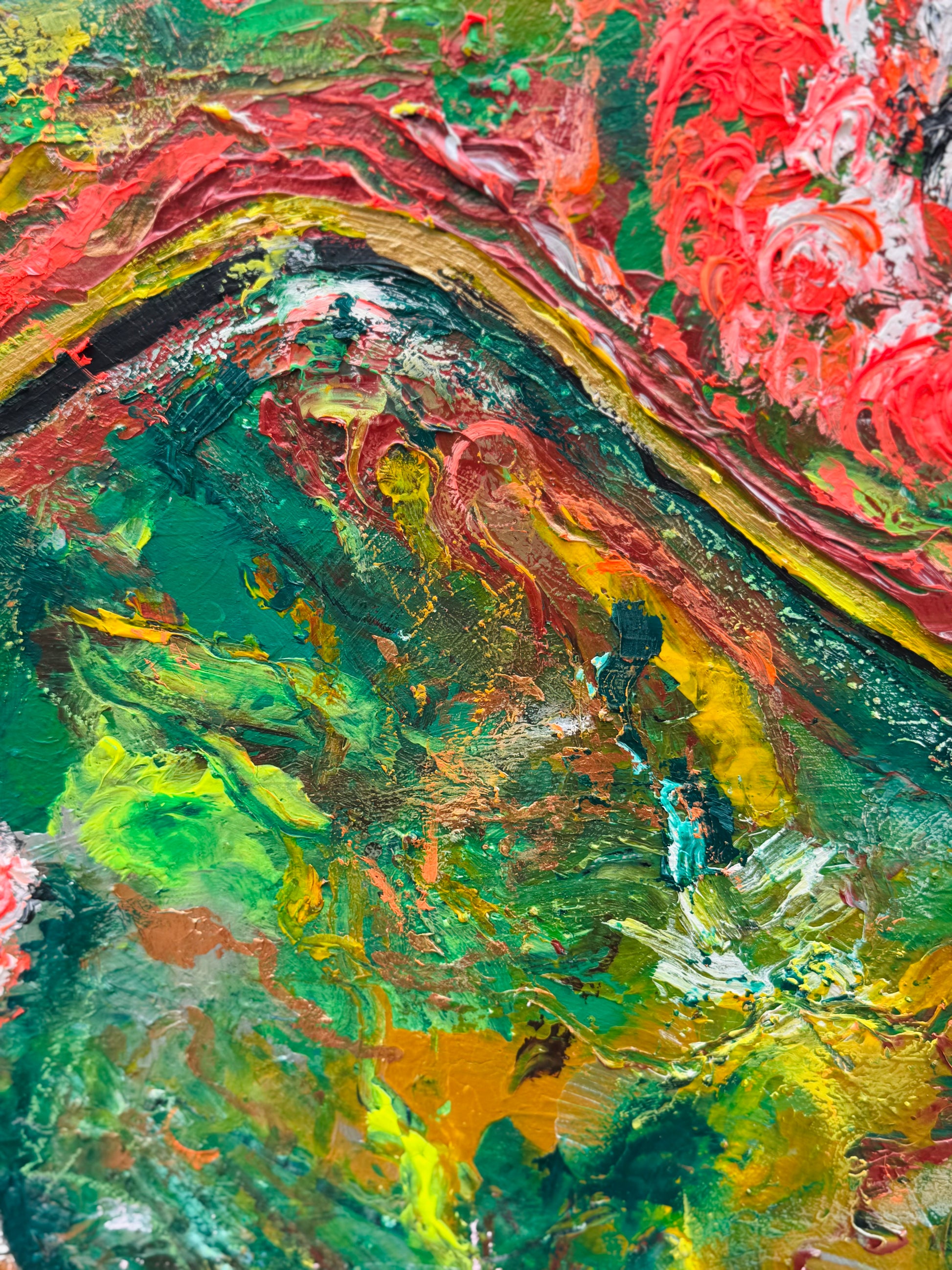Orange Blossom - Original Abstract Painting 90cm x 90cm