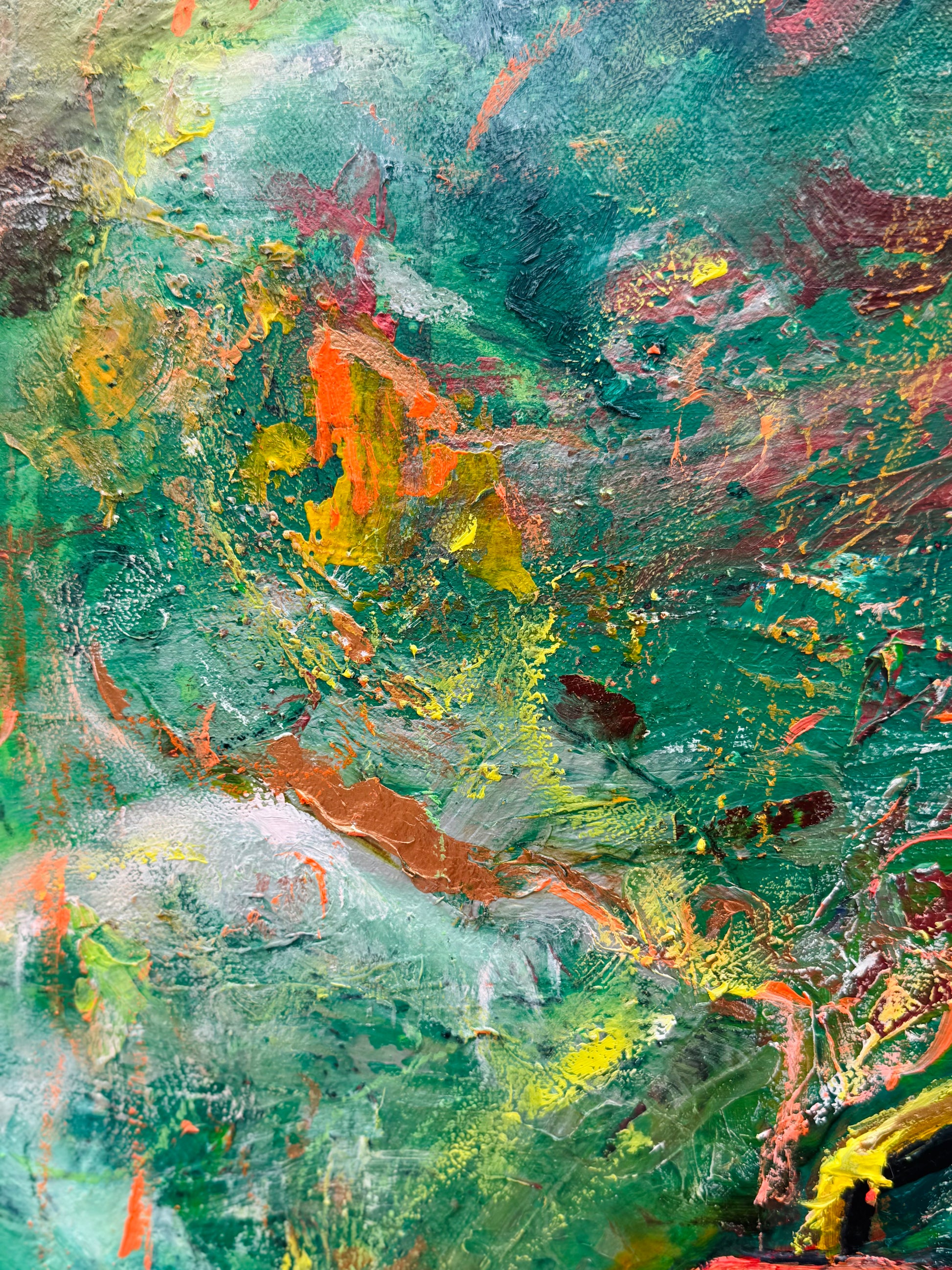 Orange Blossom - Original Abstract Painting 90cm x 90cm