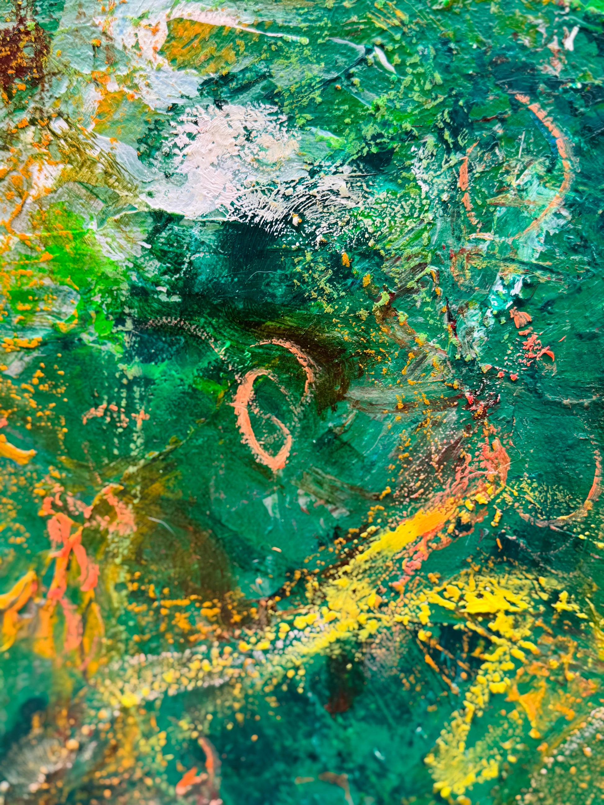 Orange Blossom - Original Abstract Painting 90cm x 90cm