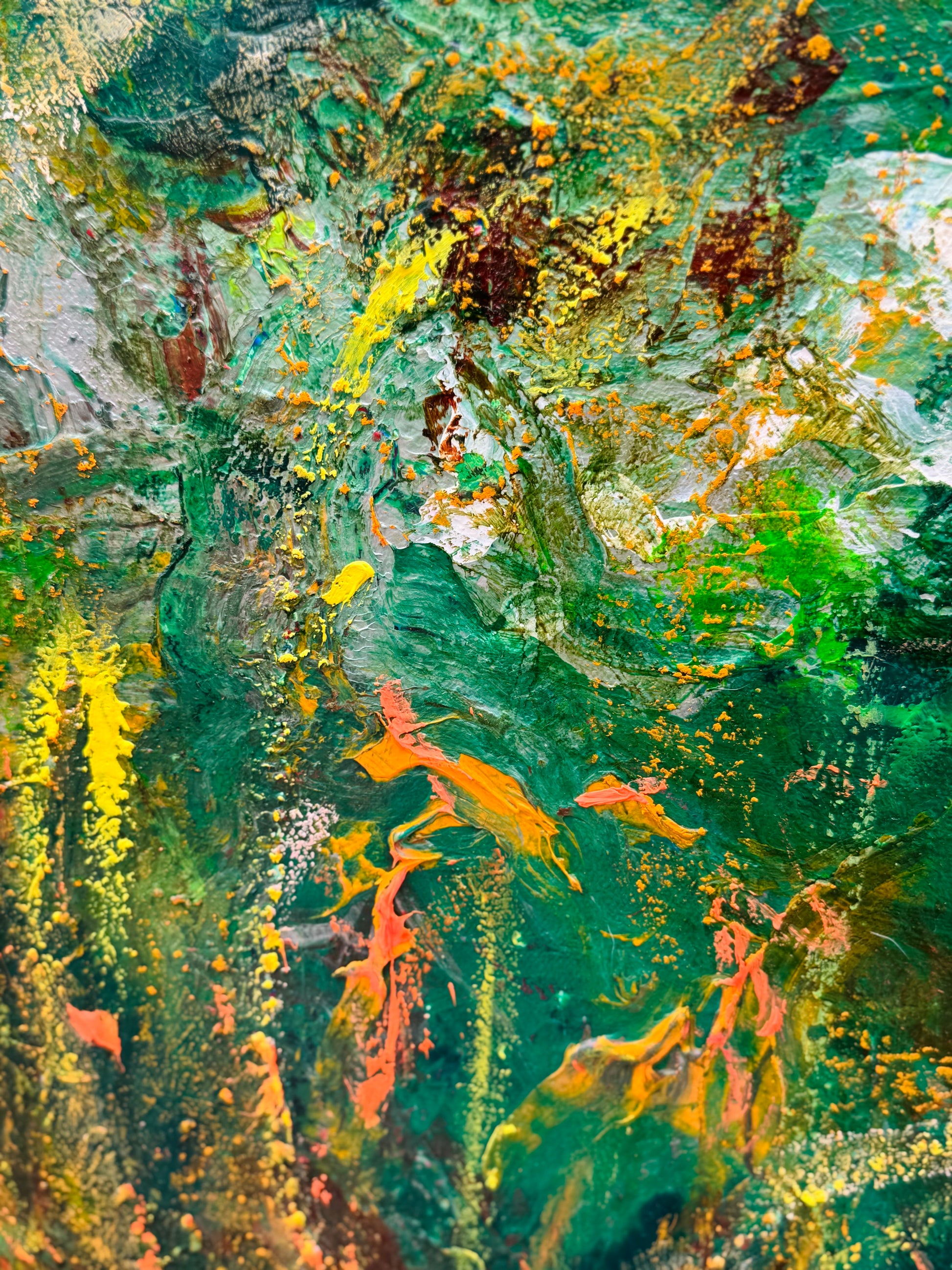 Orange Blossom - Original Abstract Painting 90cm x 90cm