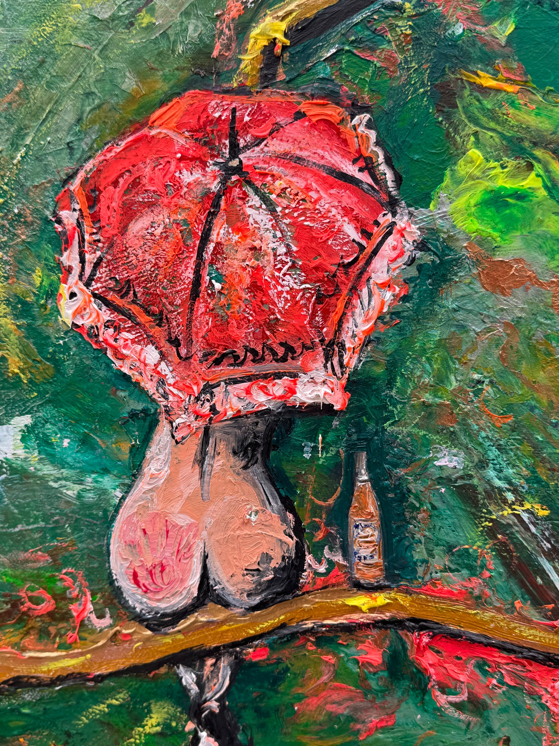 Orange Blossom - Original Abstract Painting 90cm x 90cm