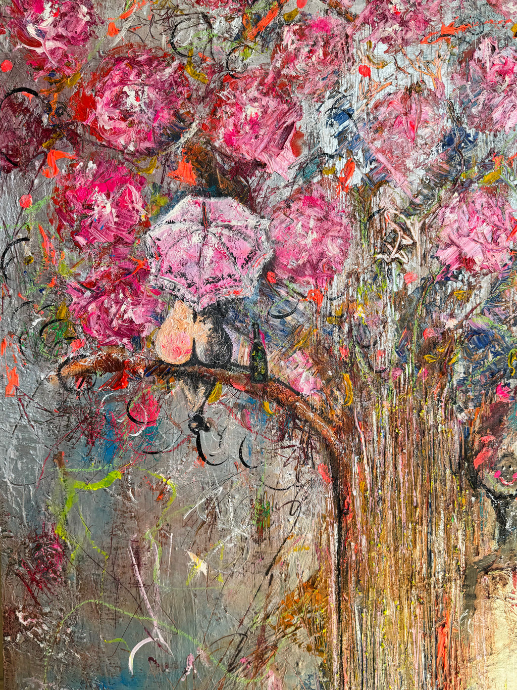 Abstract Fooled The Fool - Original Abstract Oil Painting 80cm x 100cm – Limaxart