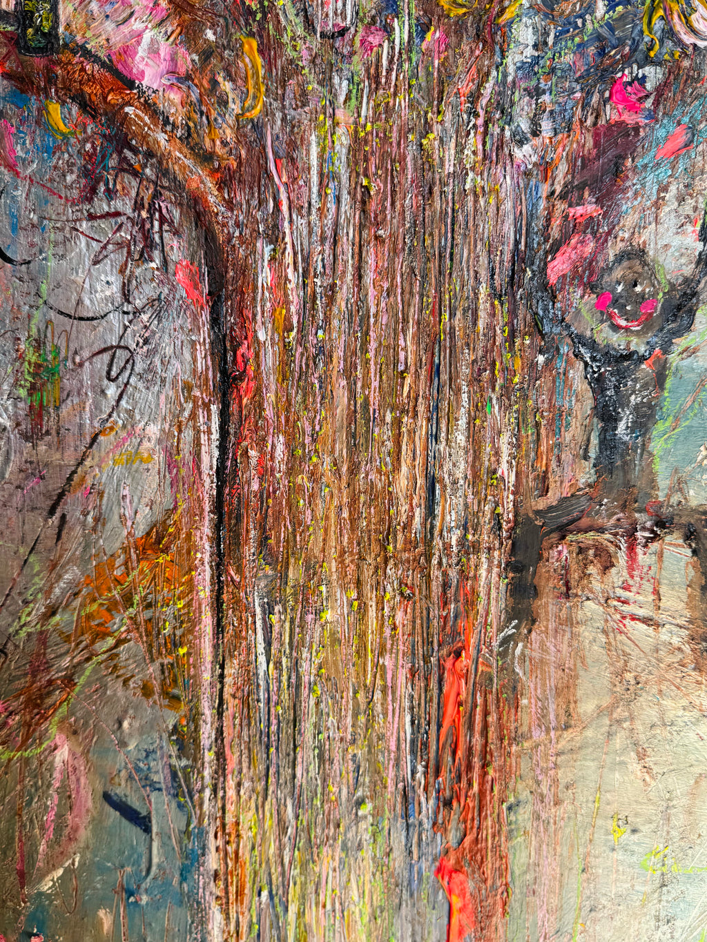 Abstract Fooled The Fool - Original Abstract Oil Painting 80cm x 100cm – Limaxart