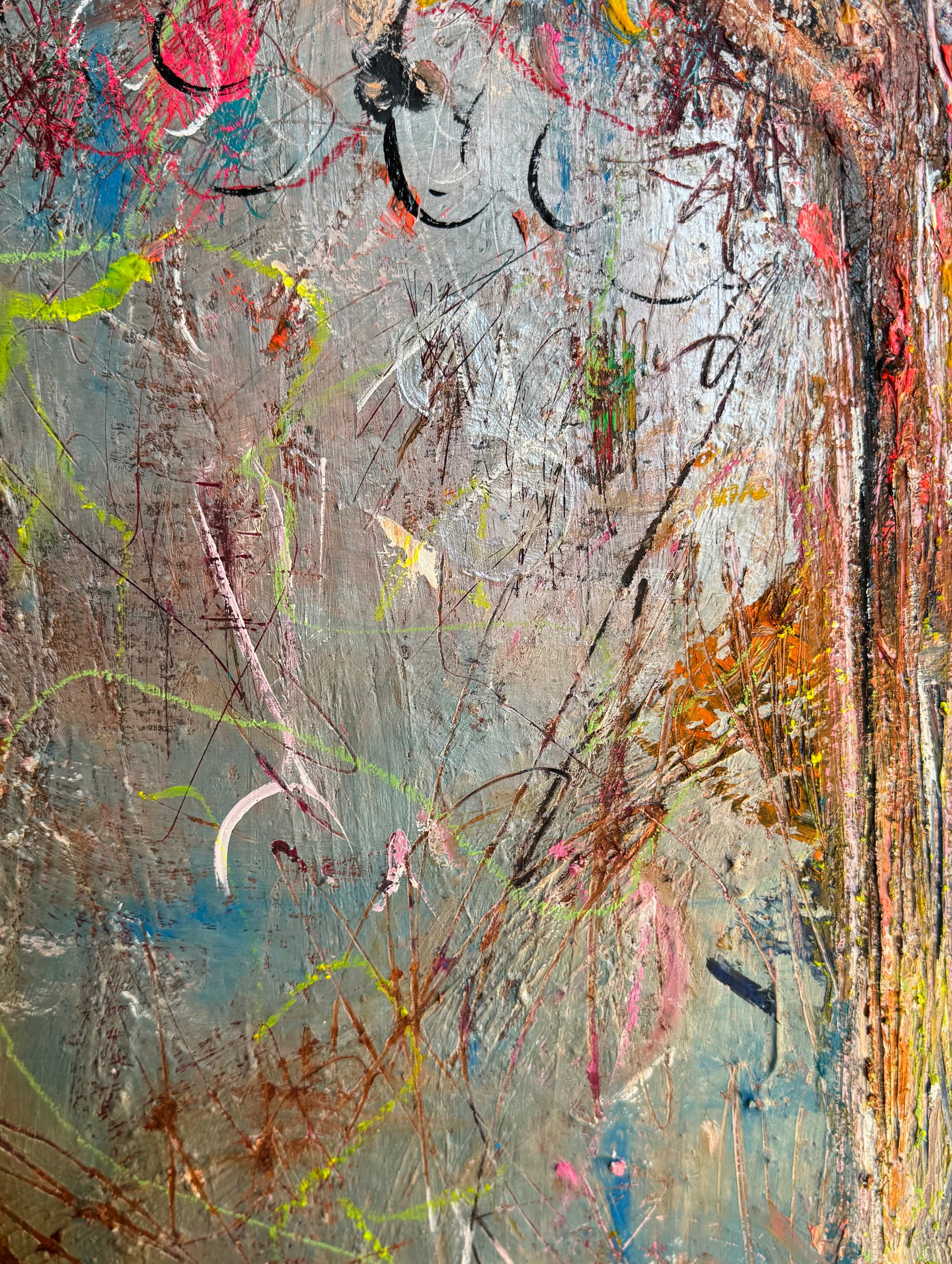 Abstract Fooled The Fool - Original Abstract Oil Painting 80cm x 100cm – Limaxart