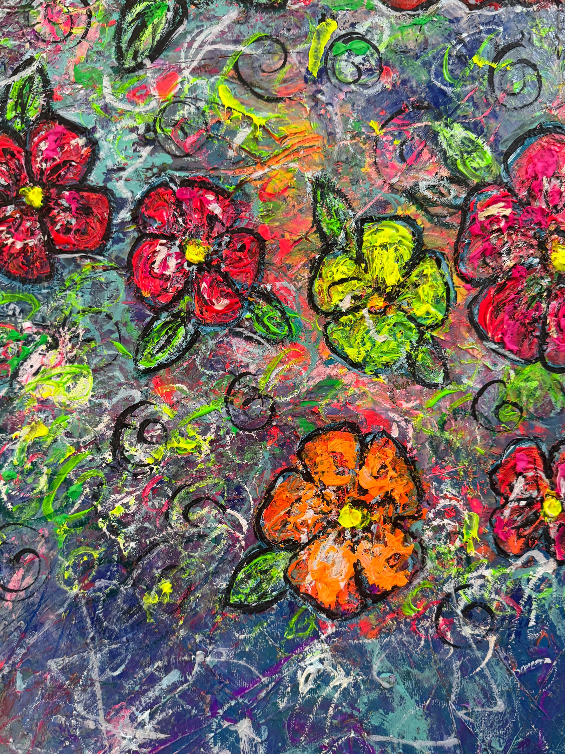 Black Cat - Original Oil Painting 90cm x 120cm