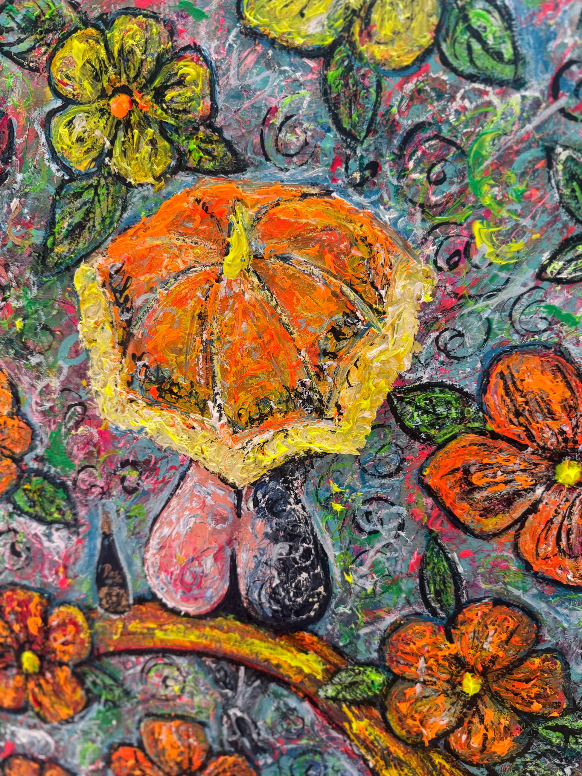 Black Cat - Original Oil Painting 90cm x 120cm